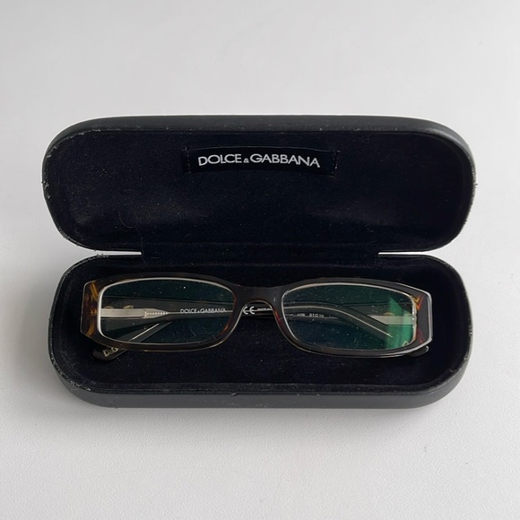 Dolce & Gabbana Tortoise Eyeglass Frames DD 179 566 & Case - Picture 1 of 7